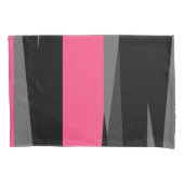 roze grijs en zwart abstract kussensloop (Voorkant)