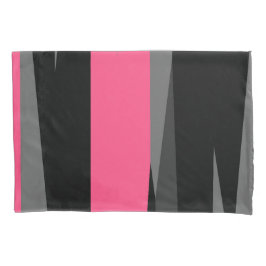 roze grijs en zwart abstract kussensloop