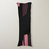 roze grijs en zwart abstract lichaamskussen (Voorkant Verticaal)