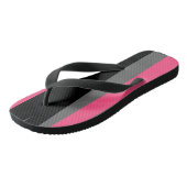 roze grijs en zwart abstract teenslippers (Schuin)