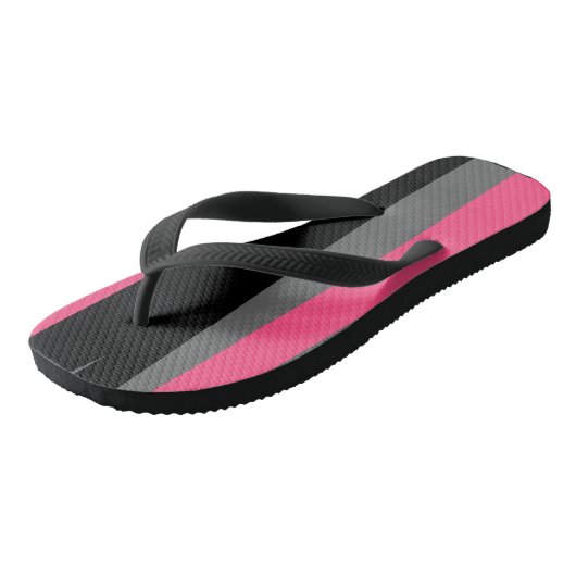 roze grijs en zwart abstract teenslippers (Schuin)