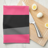 roze grijs en zwart abstract theedoek (Quarter Fold)