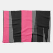 roze grijs en zwart abstract theedoek (Horizontaal)