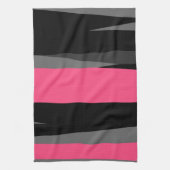 roze grijs en zwart abstract theedoek (Verticaal)