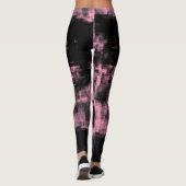 Roze grijs en zwart leggings (Achterkant)