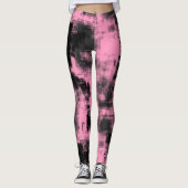 Roze grijs en zwart leggings (Voorkant)