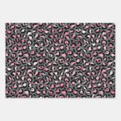Roze, grijs en zwart Safari Animal Print Inpakpapier Vel (Voorkant 2)