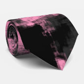 Roze grijs en zwart stropdas (Opgerold)