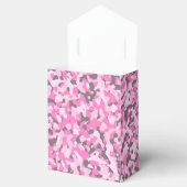 Roze & Grijs gecamoufleerde Tent Favor Box Bedankdoosjes (Geopend)