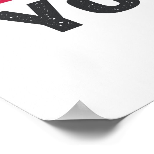 roze grijs gekweld als ik u gezegden mis poster (Hoek)