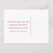 Roze/grijs gitarhart Sla het Briefkaart Datum op (Achterkant)