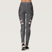Roze, Grijs, Glas Dragonflies met Sterren Leggings (Achterkant)