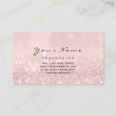 Roze Grijs Glitter Make-up Artiest Lashes Extensio Visitekaartje (Achterkant)