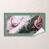 Roze, grijs-groene stropdas kleurstof marmer patro bad handdoek (Handdoek)
