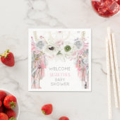 Roze Grijs Ivoor Dream Catcher Feathers Servet (Insitu)