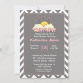 Roze grijs Je bent mijn Sunshine Baby shower Kaart (Voorkant)