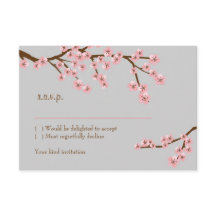 Roze & Grijs Kersenbloesem Lente Bruiloft