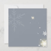 Roze & Grijs Kerstmis Baby Meisje Douche Kaart (Achterkant)