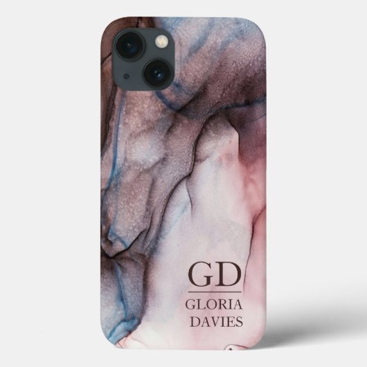 Roze Grijs Marmer Abstract Persoonlijk  Case-Mate iPhone Case (Achterkant)