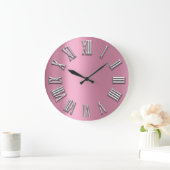 Roze grijs metaal grijs zilver Romeins getal Grote Klok (Huis)