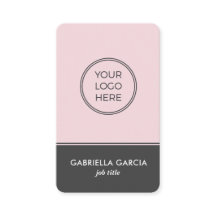 Roze Grijs Modern Business Logo Visitekaartje