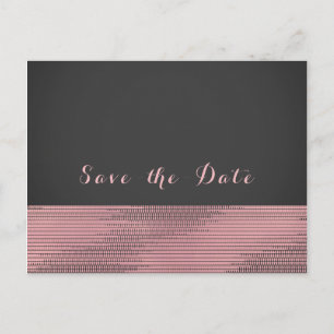 Roze & Grijs Moderne Glam Lovertjes Chic Bewaar de Aankondigingskaart