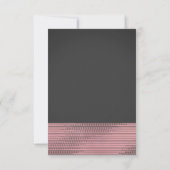 Roze & Grijs Moderne Glam Lovertjes Chic Tafelnumm Kaart (Achterkant)