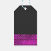 Roze & Grijs Moderne Glam Lovertjes Elegante Chic Cadeaulabel (Achterkant)