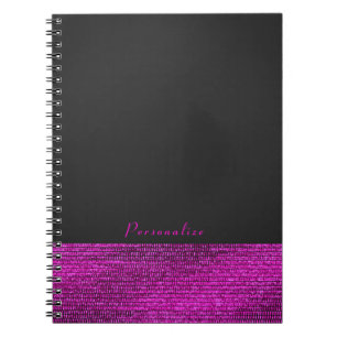 Roze & Grijs Moderne Glam Lovertjes Elegante Chic Notitieboek