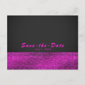 Roze & Grijs Moderne Glam Sequins Save the Date Aankondigingskaart (Voorkant)