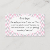 Roze Grijs Olifant Baby shower Boek Aanvraag 2 Informatiekaartje (Achterkant)