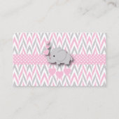 Roze Grijs Olifant Baby shower Boek Aanvraag 2 Informatiekaartje (Voorkant)