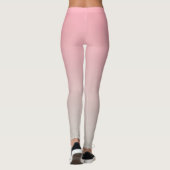 Roze Grijs Ombre Gradient Custom Business Logo Leggings (Achterkant)