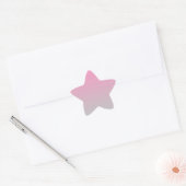 Roze & Grijs Ombre Ster Sticker (Envelop)