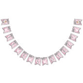 Roze Grijs Parel Stoel Girly Baby shower Vlaggetjes (Alle)