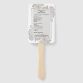 Roze Grijs Rozen Bloem Waterverf Program Handwaaier (Achterkant)