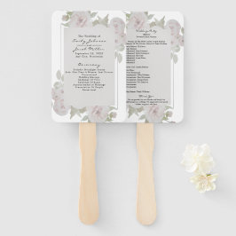 Roze Grijs Rozen Bloem Waterverf Programma Handwaaier