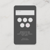 Roze Grijs Schoonheidssalon QR Code & Loyaliteit Visitekaartje (Achterkant)