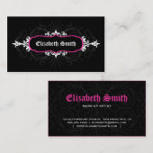 Roze/grijs Visitekaartje (Voorkant / Achterkant)