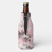 Roze grijs wit camo flesjeskoeler (Fles Achterkant)