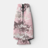 Roze grijs wit camo flesjeskoeler (Achterkant)