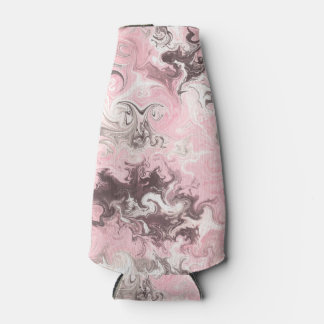 Roze grijs wit camo flesjeskoeler