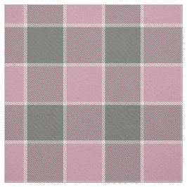roze grijs wit geblokte plaid stof