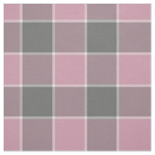 roze grijs wit geblokte plaid stof (Swatch)
