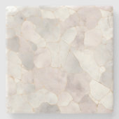 Roze Grijs Wit Goud Marmer Stenen Onderzetter (Voorkant)