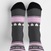 Roze, grijs, wit- Naam hart Sokken (Top)