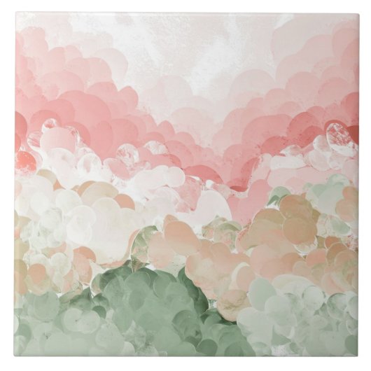 Roze Grijs wit Tricolor groot Tegeltje (Voorkant)