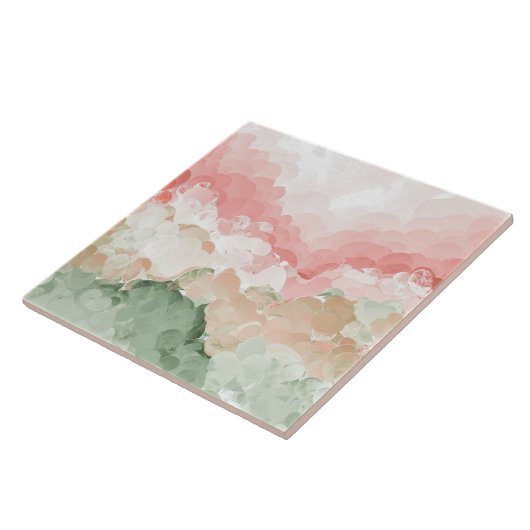 Roze Grijs wit Tricolor groot Tegeltje (Zijkant)