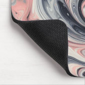 Roze, grijs, wit, vloeibaar marmeren Muismat (Hoek)