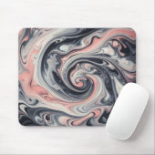 Roze, grijs, wit, vloeibaar marmeren Muismat (Met muis)